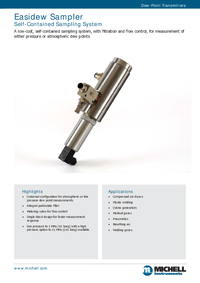 Thumbnail of document Data Sheet - EA2/34-SAM Easidew Sampler Sampling System